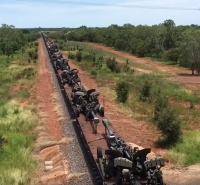 Military train movement up north